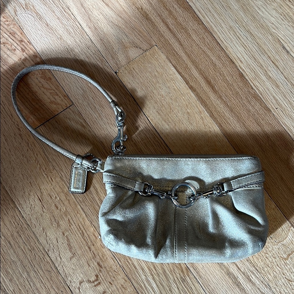 Vintage Coach Metallic Gold Wristlet